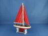 Wooden Decorative Sailboat Model Red with Red Sails 12 - 7