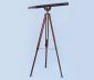 Floor Standing Antique Copper With Leather Anchormaster Telescope 65 - 4