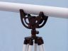 Floor Standing Bronzed With White Leather Anchormaster Telescope 65 - 6