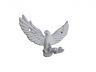 Whitewashed Cast Iron Flying Eagle Decorative Metal Talons Wall Hooks 6 - 1