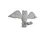 Whitewashed Cast Iron Flying Owl Decorative Metal Talons Wall Hooks 6 - 1