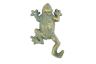 Antique Seaworn Bronze Cast Iron Frog Hook 6 - 1