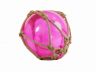 Pink Japanese Glass Ball Fishing Float With Brown Netting Decoration 12 - 3