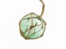 Seafoam Green Japanese Glass Ball Fishing Float With Brown Netting Decoration 12 - 3