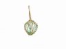 Seafoam Green Japanese Glass Ball Fishing Float With Brown Netting Decoration 3 - 1