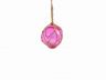 Pink Japanese Glass Ball Fishing Float With Brown Netting Decoration 4 - 3