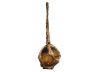 Amber Japanese Glass Ball Fishing Float With Brown Netting Decoration 2 - 1