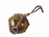 Amber Japanese Glass Ball Fishing Float With Brown Netting Decoration 3 - 7