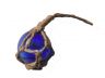 Blue Japanese Glass Ball Fishing Float With Brown Netting Decoration 2 - 4