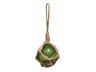Green Japanese Glass Ball Fishing Float With Brown Netting Decoration 2 - 2