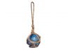Light Blue Japanese Glass Ball Fishing Float Decoration Christmas Ornament 2 - 1
