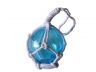 Light Blue Japanese Glass Ball With White Netting Christmas Ornament 2 - 1