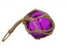 Purple Japanese Glass Ball Fishing Float With Brown Netting Decoration 3 - 1
