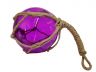 Purple Japanese Glass Ball Fishing Float With Brown Netting Decoration 4 - 2