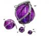 Purple Japanese Glass Ball Fishing Float With Brown Netting Decoration 4 - 4