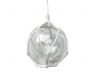 LED Lighted Clear Japanese Glass Ball Fishing Float with White Netting Christmas Tree Ornament 4 - 8