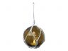 LED Lighted Amber Japanese Glass Ball Fishing Float with White Netting Decoration 4 - 3