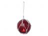 LED Lighted Red Japanese Glass Ball Fishing Float with White Netting Decoration 4 - 3