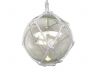 LED Lighted Clear Japanese Glass Ball Fishing Float with White Netting Decoration 10 - 4