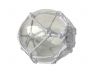 LED Lighted Clear Japanese Glass Ball Fishing Float with White Netting Decoration 10 - 5