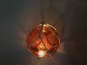 LED Lighted Orange Japanese Glass Ball Fishing Float with White Netting Decoration 10 - 5
