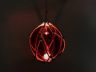 LED Lighted Red Japanese Glass Ball Fishing Float with White Netting Decoration 4 - 5