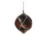 Amber Japanese Glass Ball Fishing Float With Brown Netting Decoration 10 - 1
