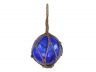Blue Japanese Glass Ball Fishing Float With Brown Netting Decoration 6 - 1