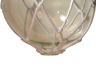 Clear Japanese Glass Ball Fishing Float With White Netting Decoration 10 - 2