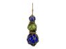 Blue - Green - Blue Japanese Glass Ball Fishing Floats with Brown Netting Decoration 11 - 1