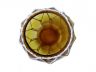Amber Japanese Glass Fishing Float Bowl with Decorative White Fish Netting 8 - 1