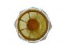 Amber Japanese Glass Fishing Float Bowl with Decorative White Fish Netting 6 - 2
