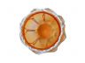 Orange Japanese Glass Fishing Float Bowl with Decorative White Fish Netting 6 - 2