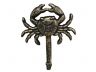 Rustic Gold Cast Iron Wall Mounted Crab Hook 5 - 1