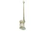 Antique Seaworn Bronze Cast Iron Giraffe Extra Toilet Paper Stand 19 - 1