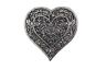 Rustic Silver Cast Iron Heart Shaped Trivet 7 - 3