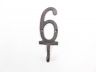 Cast Iron Number 6 Wall Hook 6 - 2