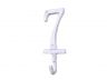 Whitewashed Cast Iron Number 7 Wall Hook 6 - 1