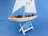 Wooden It Floats 21 - Light Blue Floating Sailboat Model - 2