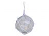 Clear Japanese Glass Ball Fishing Float With White Netting Decoration 12 - 1