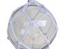 Clear Japanese Glass Ball Fishing Float With White Netting Decoration 12 - 2