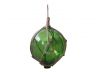 Green Japanese Glass Ball Fishing Float With Brown Netting Decoration 8 - 2
