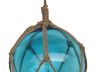 Light Blue Japanese Glass Ball Fishing Float With Brown Netting Decoration 8 - 3
