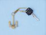 Solid Brass Navy Stockless Anchor Key Chain 5 - 2