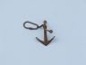 Antique Brass Admiralty Pattern Anchor w- Stock Key Chain 6 - 1