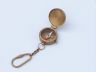 Antique Brass Compass w- Lid Key Chain 5 - 2