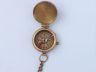 Antique Brass Compass w- Lid Key Chain 5 - 3