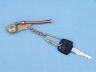 Solid Brass-Copper Bosun Whistle Key Chain - 1