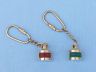 Solid Brass Green Ship Oil Lamp Key Chain 4 - 3