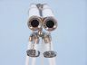 Hampton Collection Chrome with White Leather Binoculars 62 - 9
